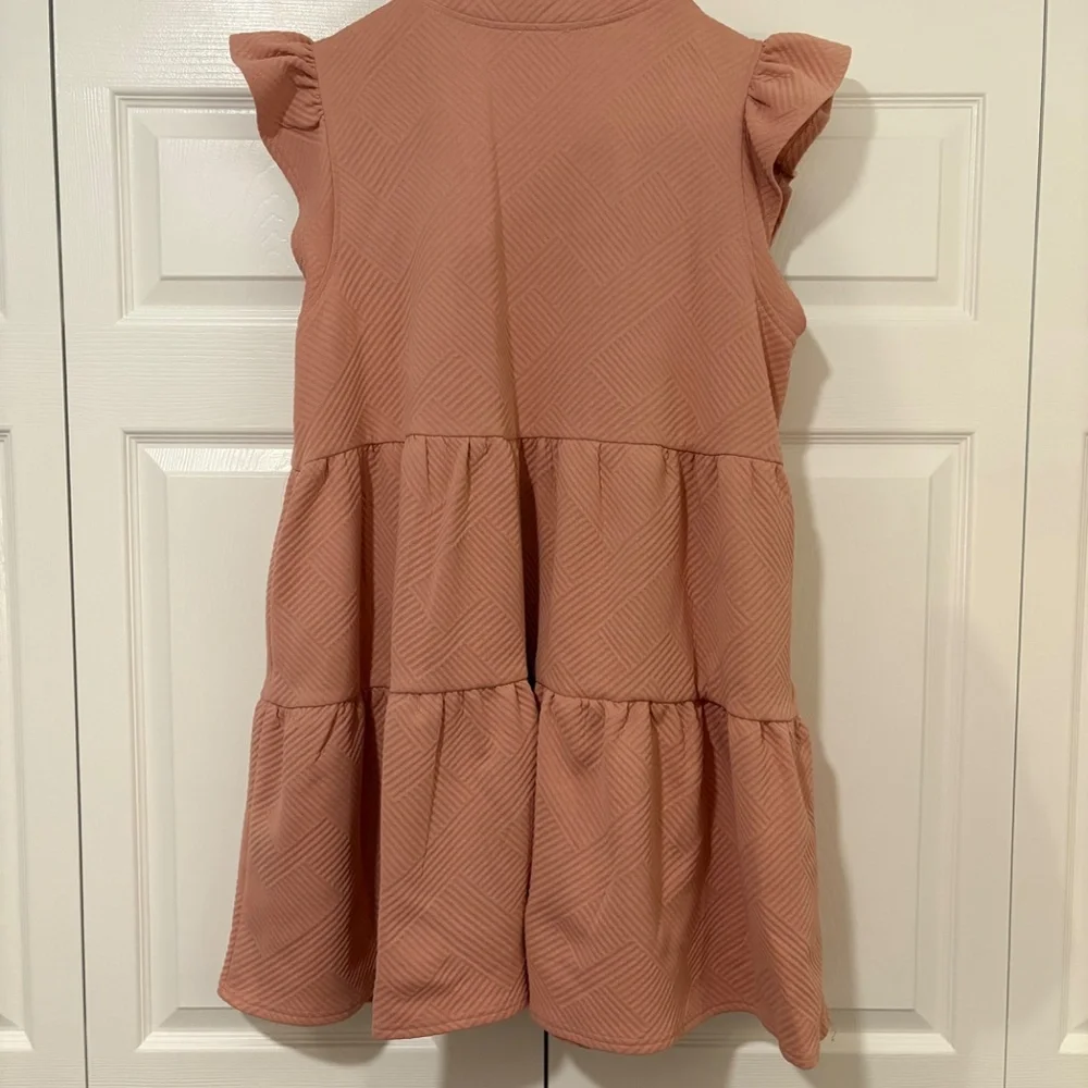 Umgee Blush Textured Dress, 1XL - Picture 4 of 9